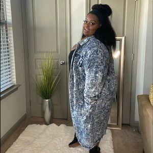 Fashion 2 Figure Jean Trench Jacket